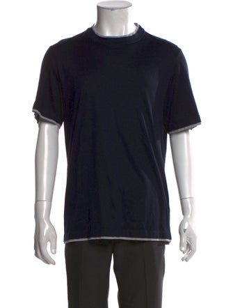Brunello Cucinelli Silk Crew Neck T-Shirt