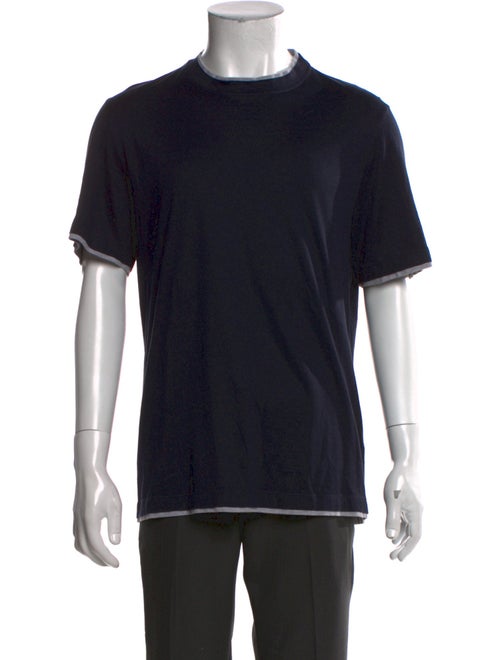 Brunello Cucinelli Silk Crew Neck T-Shirt