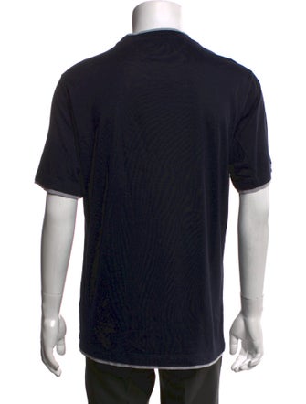 Brunello Cucinelli Silk Crew Neck T-Shirt