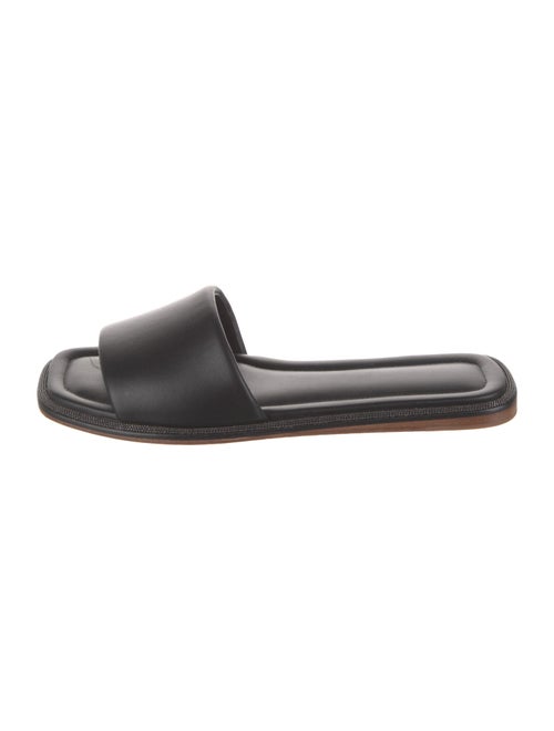 Brunello Cucinelli Monili Leather Slides