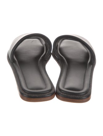 Brunello Cucinelli Monili Leather Slides