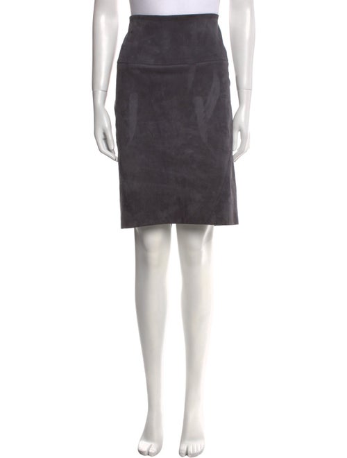 Brunello Cucinelli Leather Knee-Length Skirt