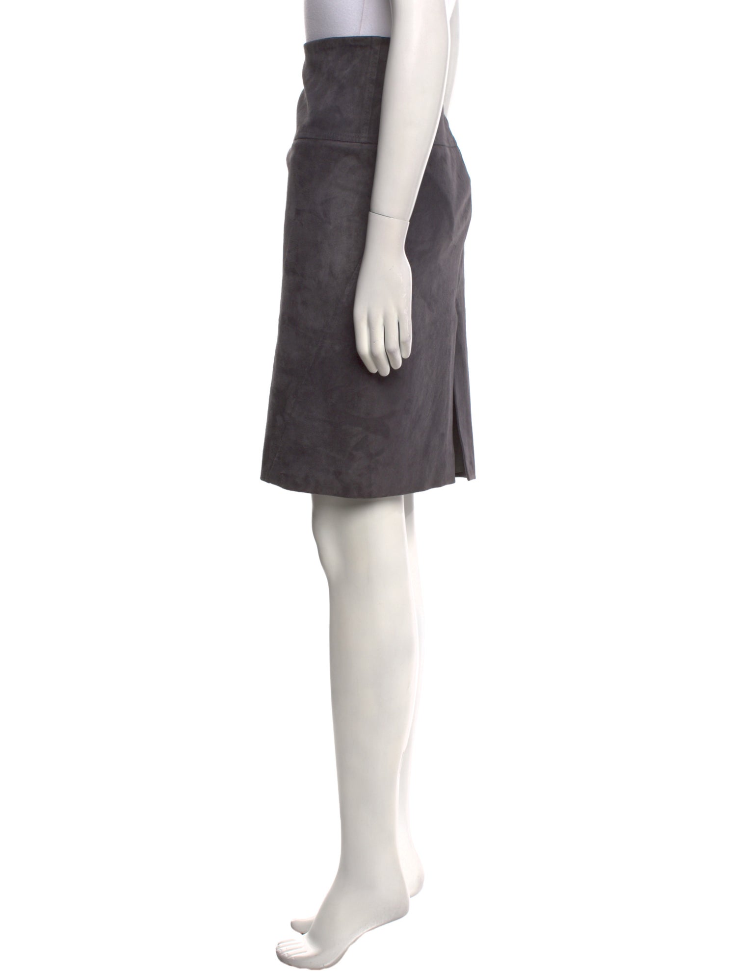 Brunello Cucinelli Leather Knee-Length Skirt