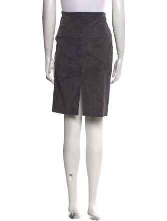 Brunello Cucinelli Leather Knee-Length Skirt