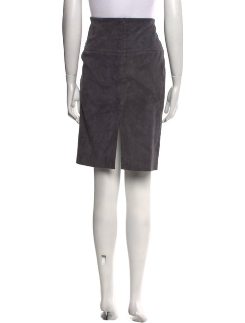 Brunello Cucinelli Leather Knee-Length Skirt