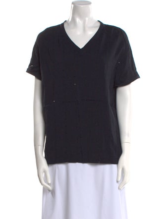 Brunello Cucinelli Silk V-Neck T-Shirt