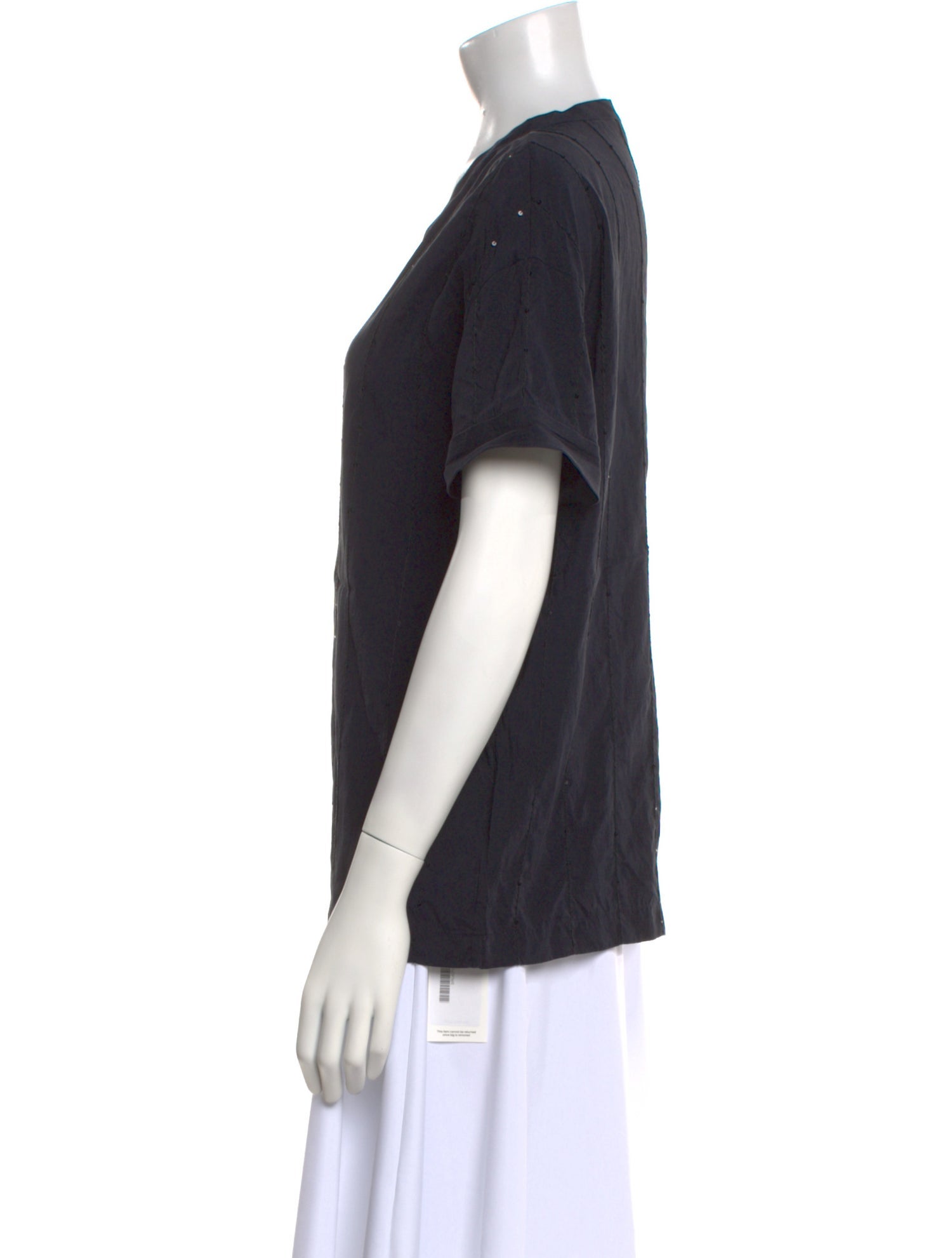 Brunello Cucinelli Silk V-Neck T-Shirt