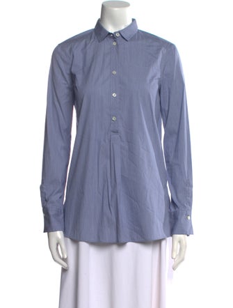 Brunello Cucinelli Long Sleeve Button-Up Top