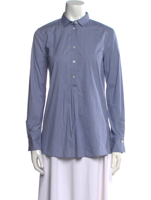 Brunello Cucinelli Long Sleeve Button-Up Top