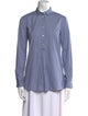 Brunello Cucinelli Long Sleeve Button-Up Top