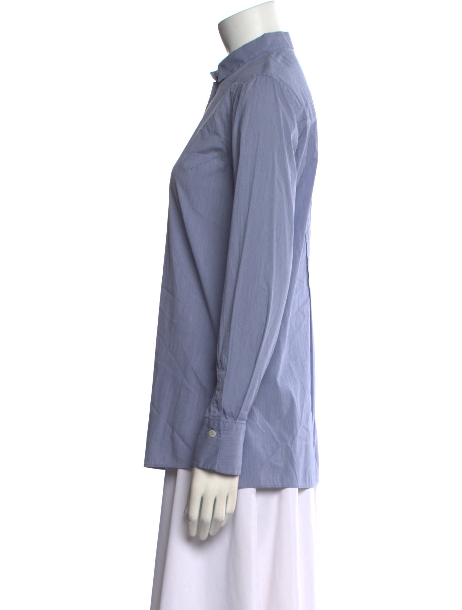 Brunello Cucinelli Long Sleeve Button-Up Top