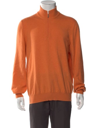 Brunello Cucinelli Cashmere Mock Neck Polo Sweater
