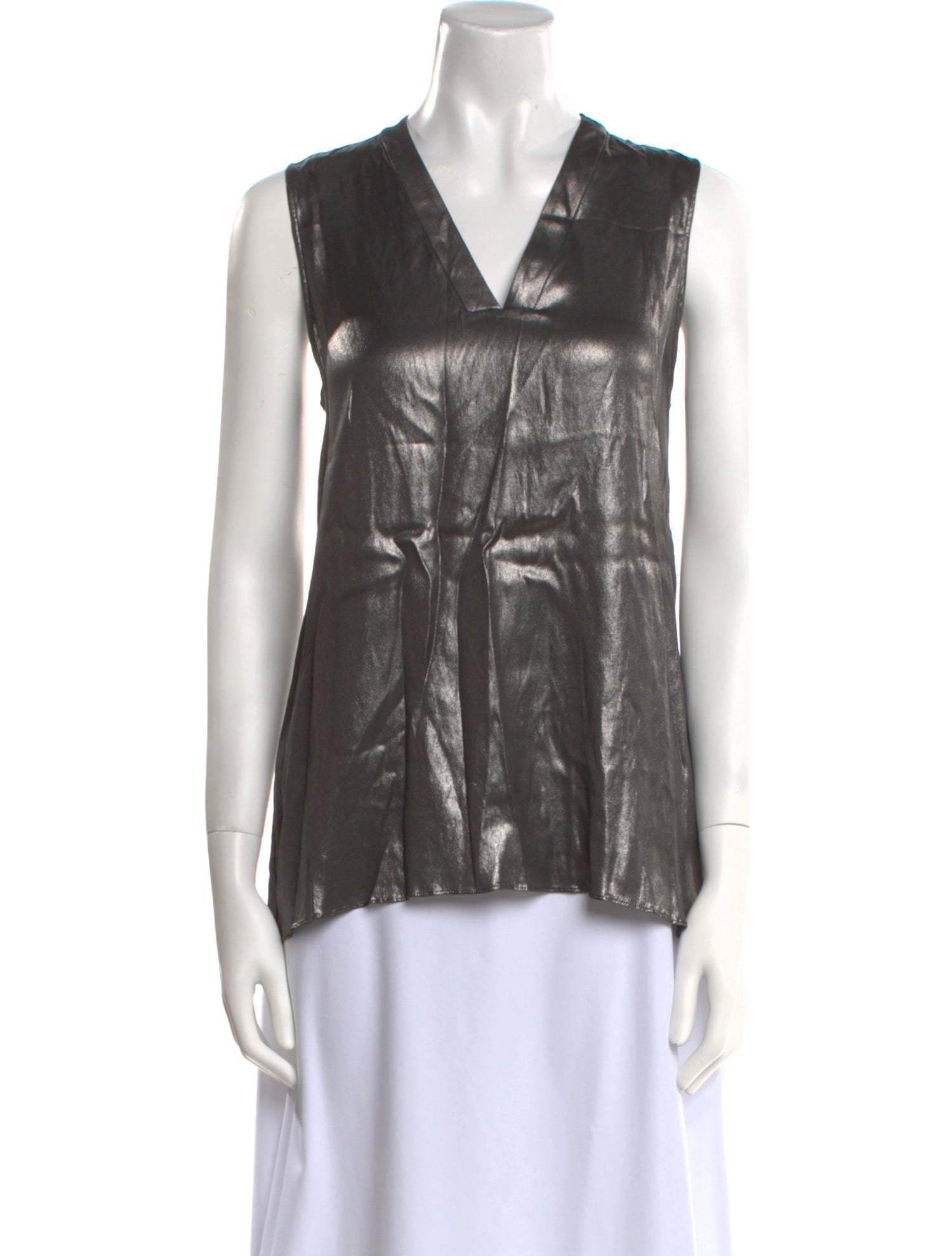 Brunello Cucinelli Silk V-Neck Blouse