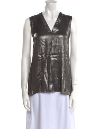 Brunello Cucinelli Silk V-Neck Blouse