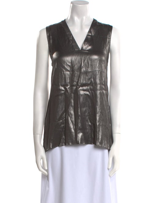 Brunello Cucinelli Silk V-Neck Blouse