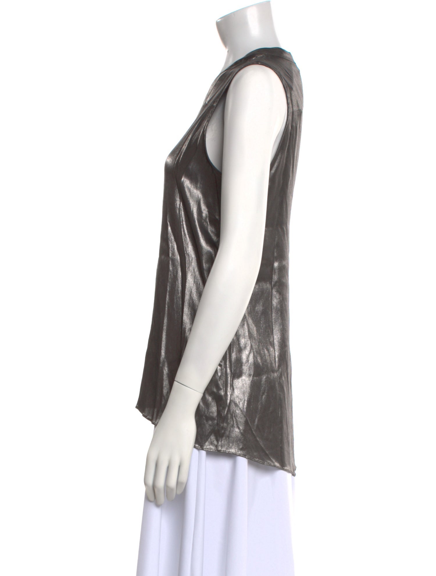 Brunello Cucinelli Silk V-Neck Blouse