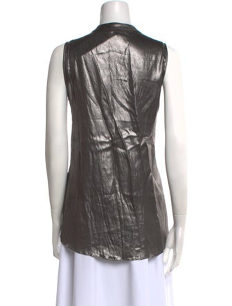 Brunello Cucinelli Silk V-Neck Blouse