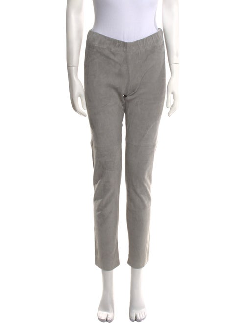 Brunello Cucinelli Leather Straight Leg Pants