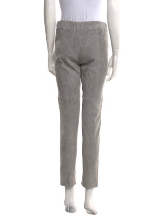 Brunello Cucinelli Leather Straight Leg Pants