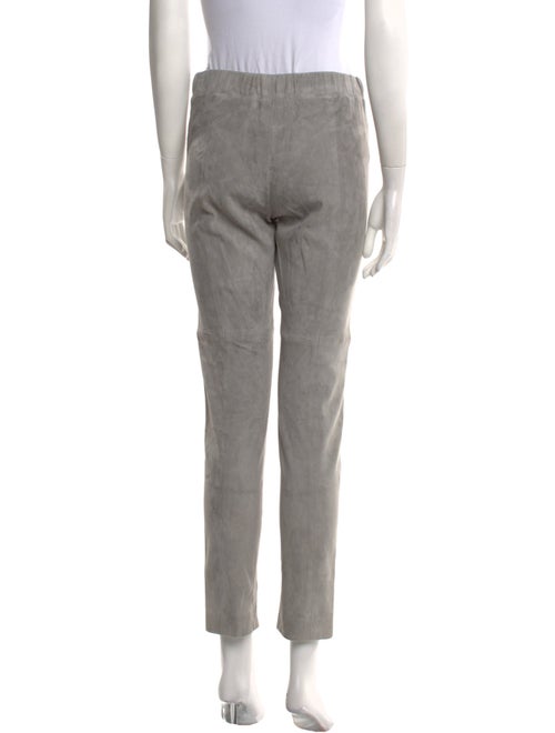 Brunello Cucinelli Leather Straight Leg Pants