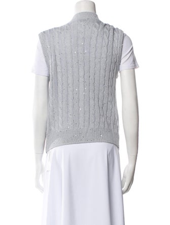 Brunello Cucinelli Linen V-Neck Sweater