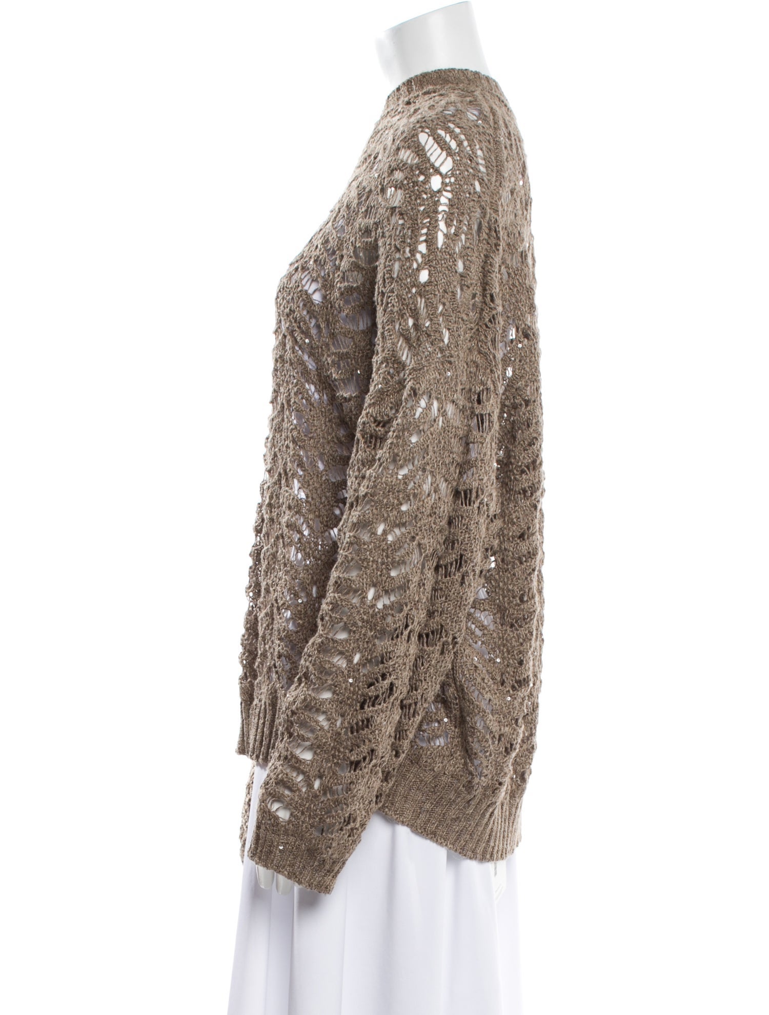 Brunello Cucinelli Linen Mock Neck Sweater w/ Tags