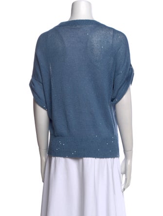 Brunello Cucinelli Linen Scoop Neck Sweater