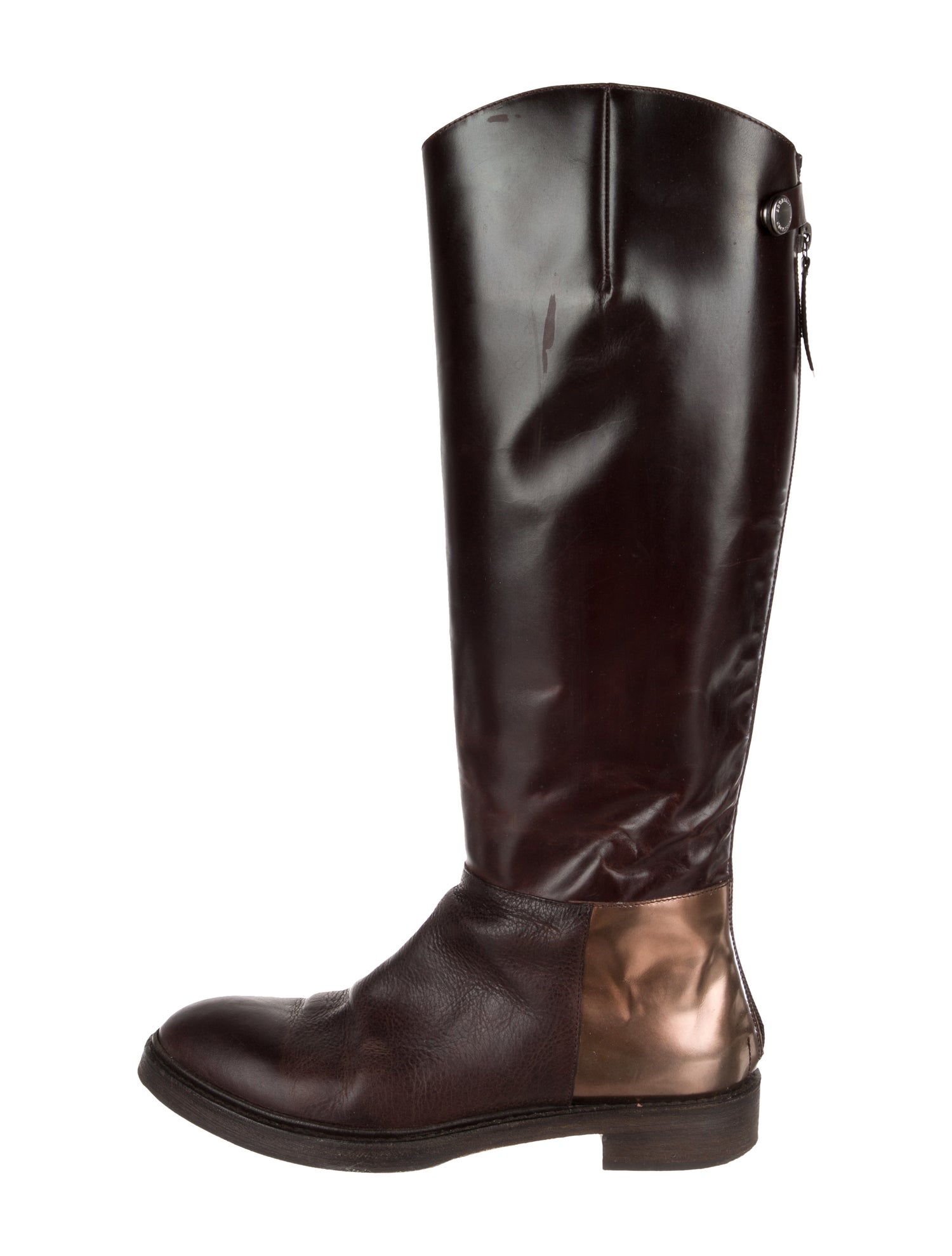 Brunello Cucinelli Leather Riding Boots