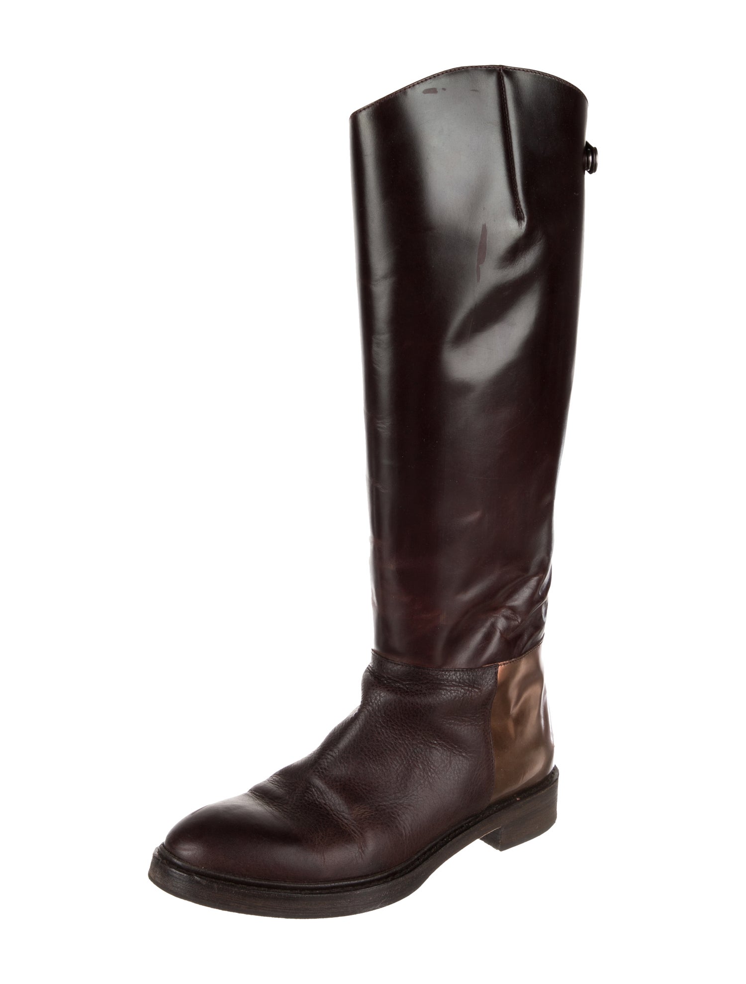 Brunello Cucinelli Leather Riding Boots