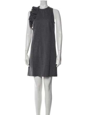 Brunello Cucinelli Crew Neck Mini Dress