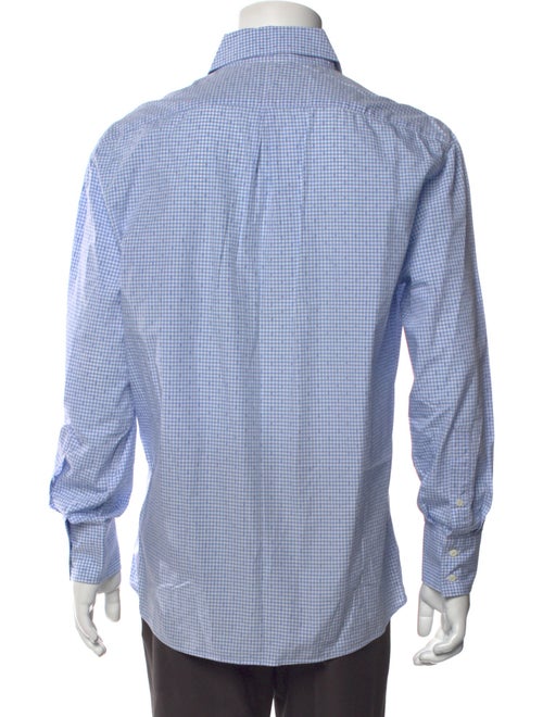 Brunello Cucinelli Plaid Print Long Sleeve Dress Shirt