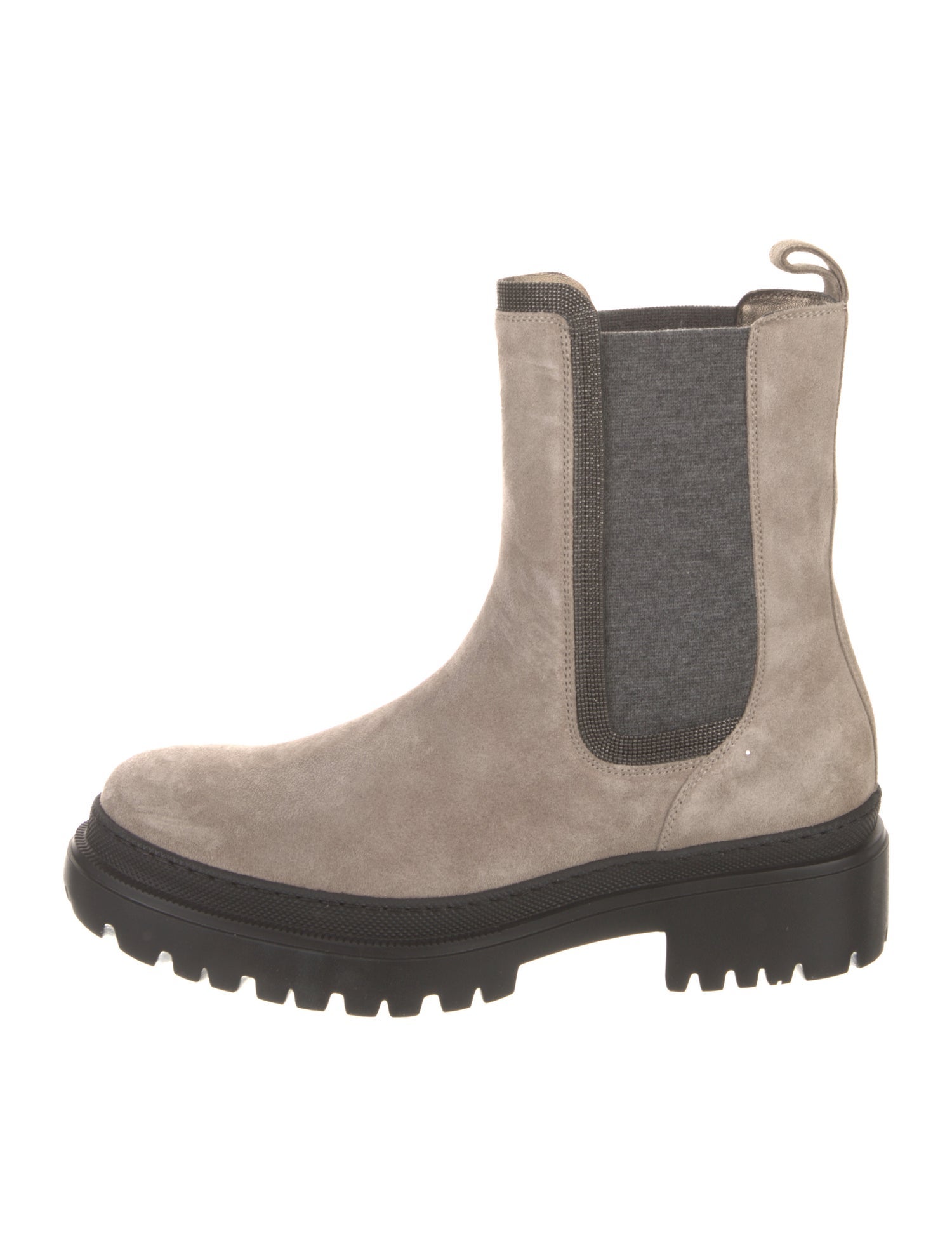 Brunello Cucinelli Monili Suede Chelsea Boots w/ Tags