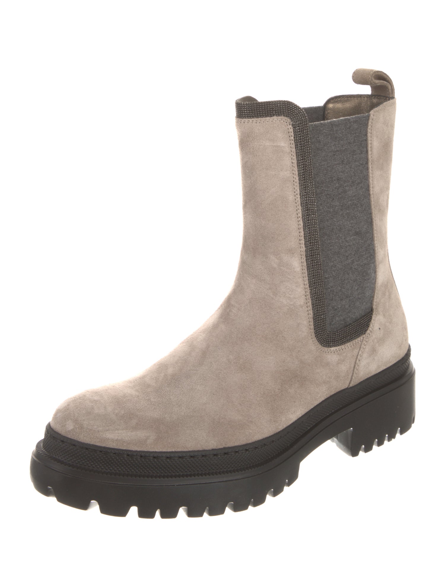 Brunello Cucinelli Monili Suede Chelsea Boots w/ Tags