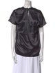 Brunello Cucinelli Silk Crew Neck Blouse
