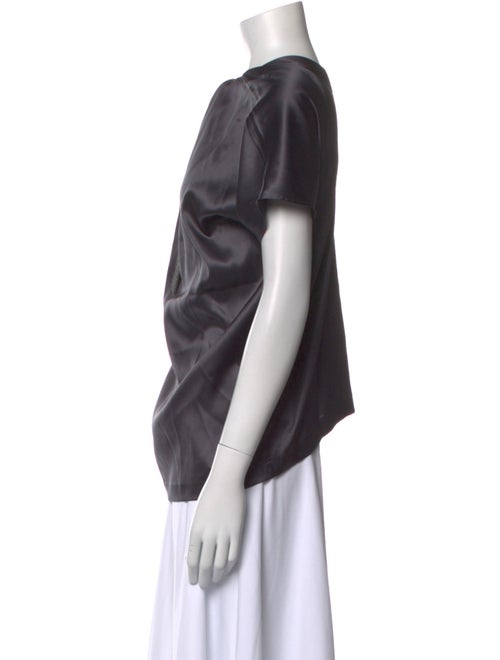 Brunello Cucinelli Silk Crew Neck Blouse