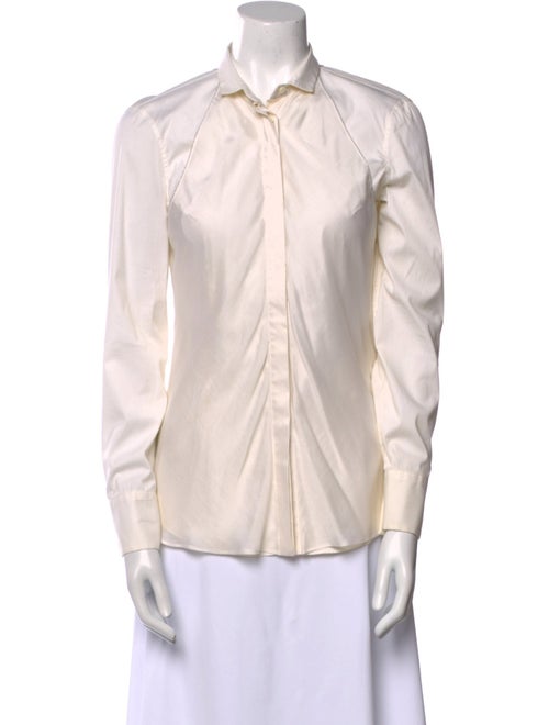 Brunello Cucinelli Long Sleeve Button-Up Top