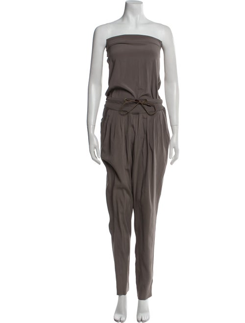 Brunello Cucinelli Silk Strapless Jumpsuit