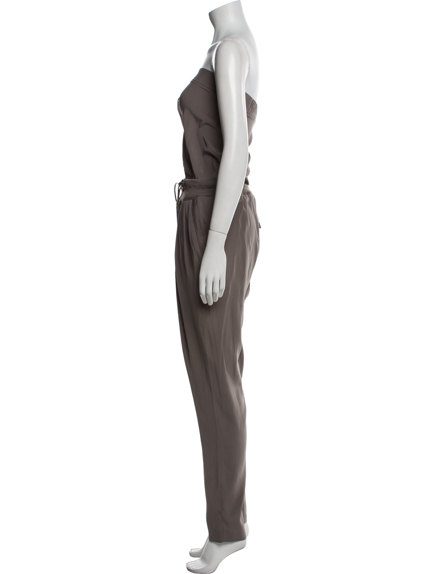 Brunello Cucinelli Silk Strapless Jumpsuit