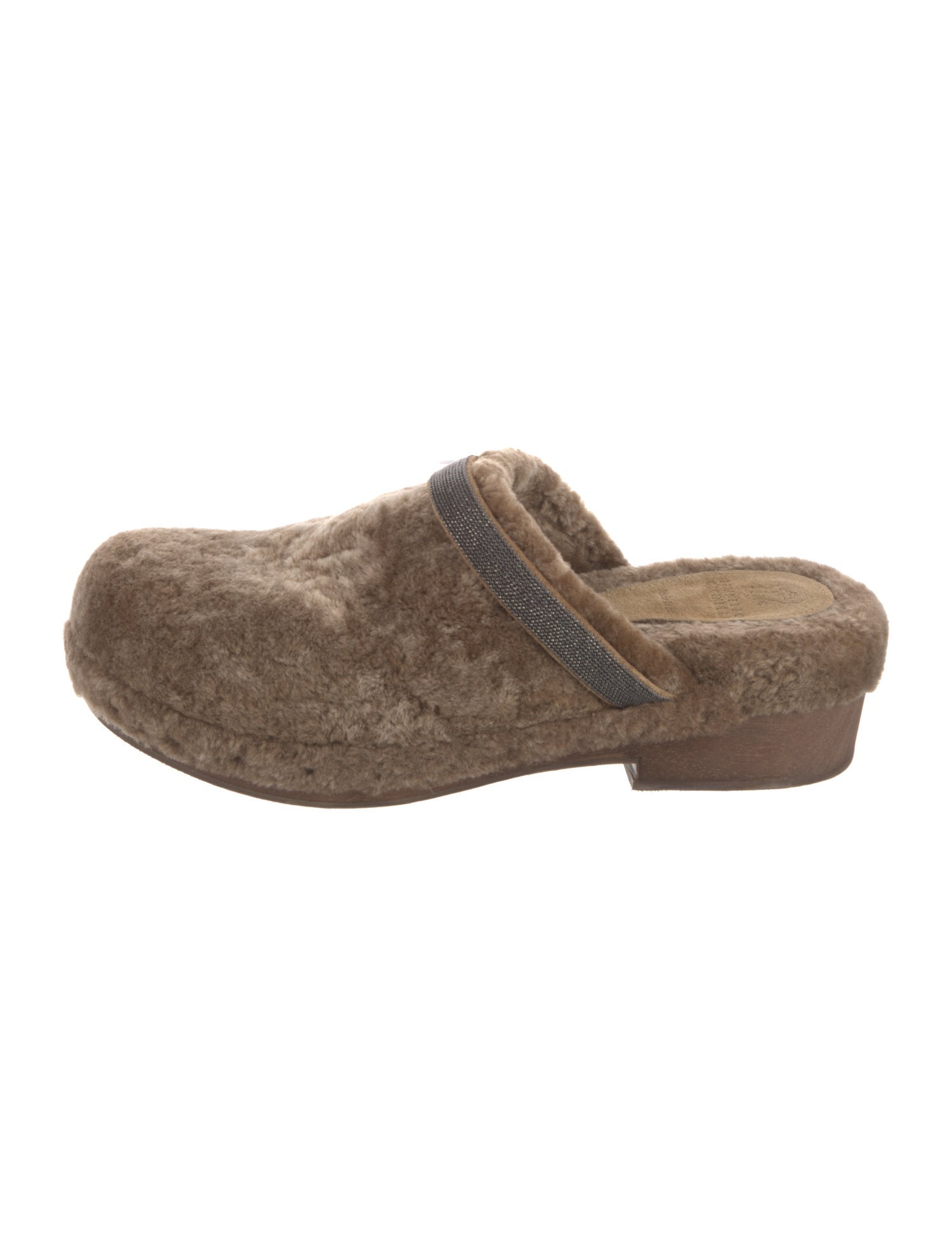 Brunello Cucinelli Monili Shearling Mules