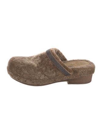 Brunello Cucinelli Monili Shearling Mules