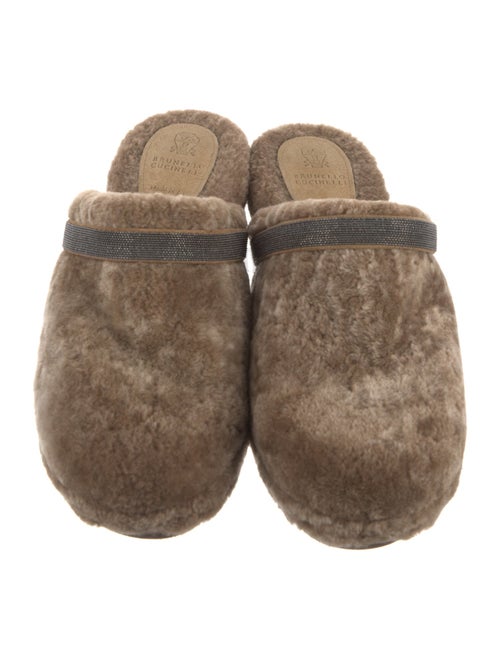 Brunello Cucinelli Monili Shearling Mules