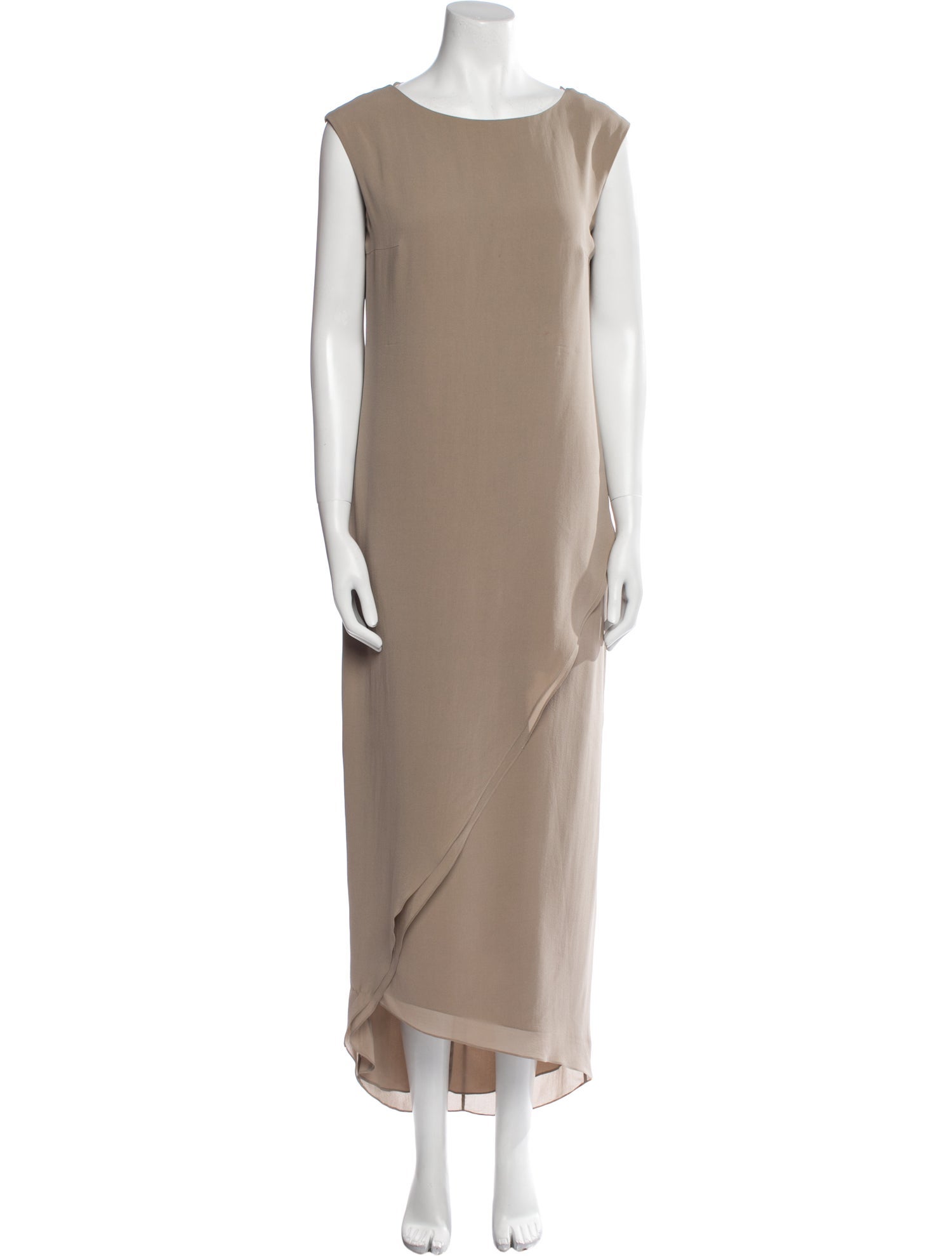 Brunello Cucinelli Bateau Neckline Long Dress