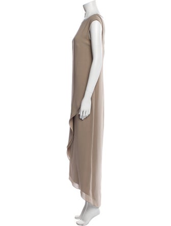 Brunello Cucinelli Bateau Neckline Long Dress