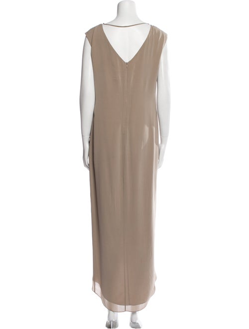 Brunello Cucinelli Bateau Neckline Long Dress