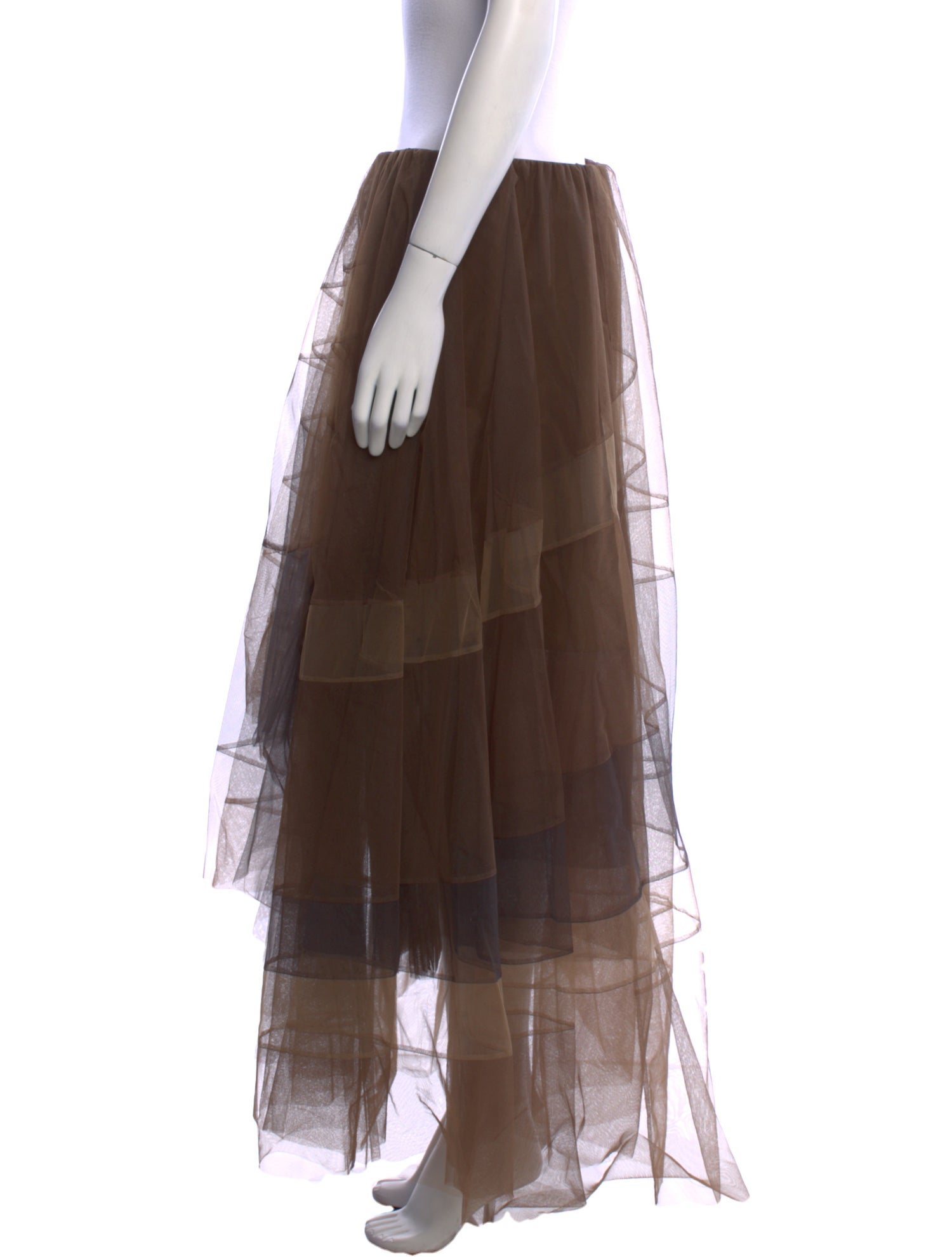 Brunello Cucinelli Colorblock Pattern Long Skirt
