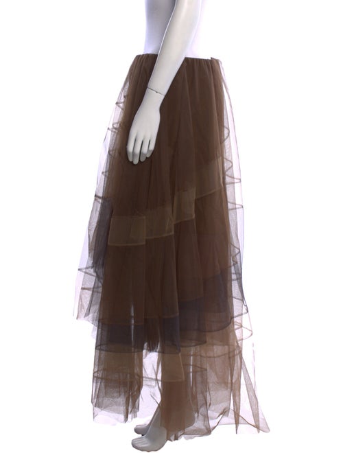 Brunello Cucinelli Colorblock Pattern Long Skirt