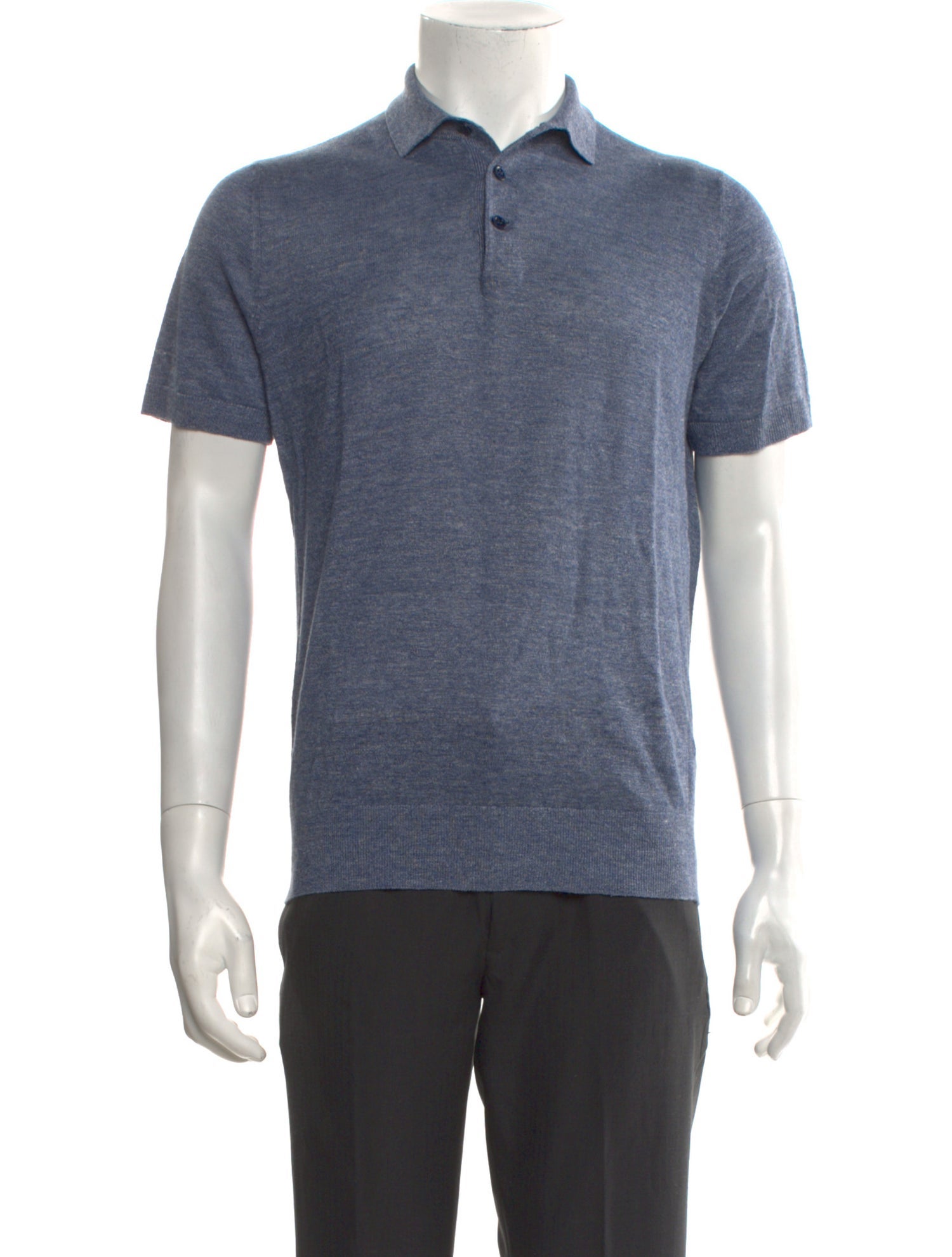 Brunello Cucinelli Linen Collar Polo Shirt