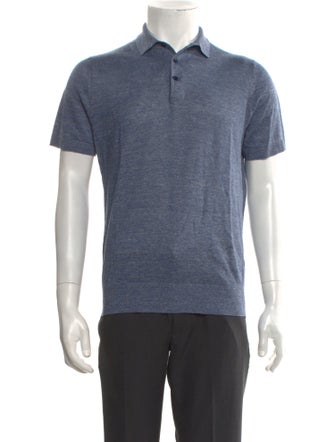 Brunello Cucinelli Linen Collar Polo Shirt