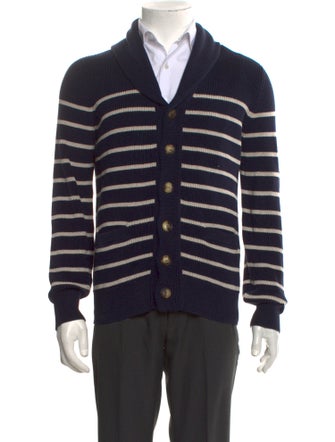 Brunello Cucinelli Striped V-Neck Cardigan