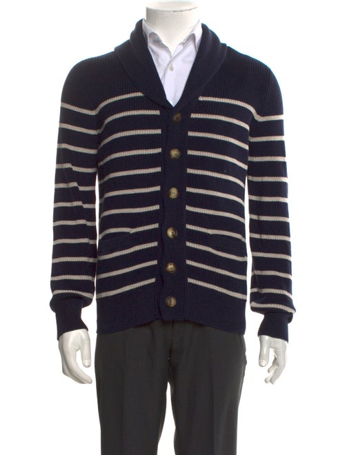 Brunello Cucinelli Striped V-Neck Cardigan